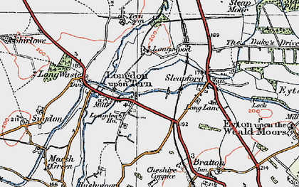 Old map of Longswood in 1921