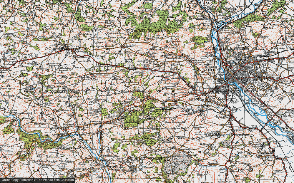 Old Map of Longdown, 1919 in 1919