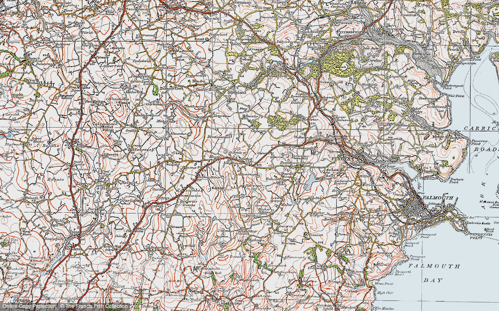 Old Map of Longdowns, 1919 in 1919