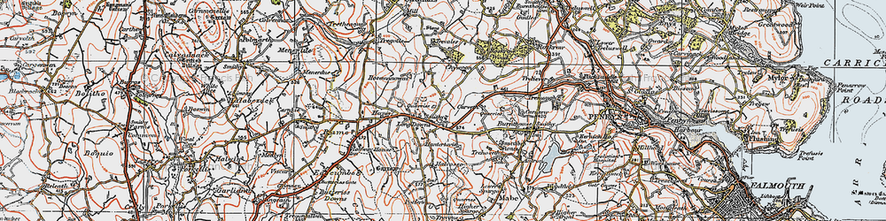 Old map of Longdowns in 1919