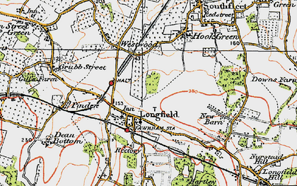 Old map of Longfield in 1920