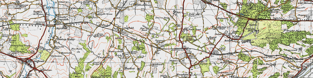 Old map of Longfield Hill in 1920