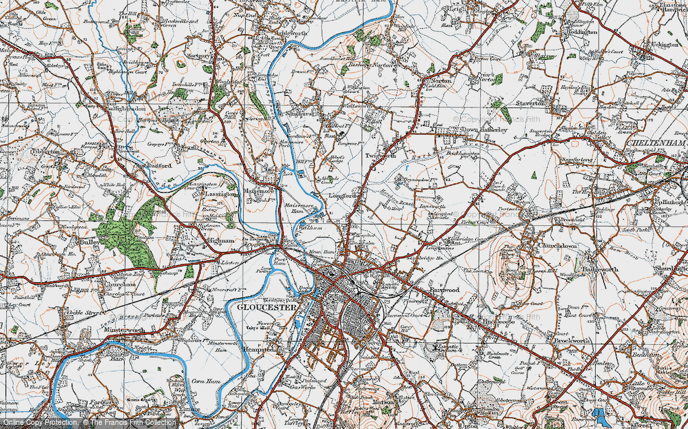 Old Map of Longford, 1919 in 1919