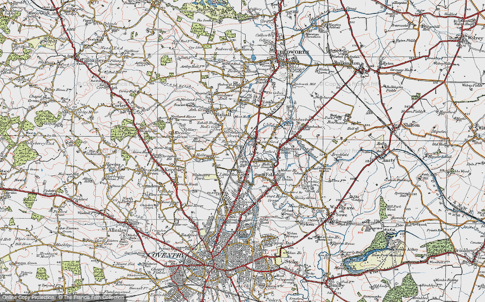Old Map of Longford, 1920 in 1920