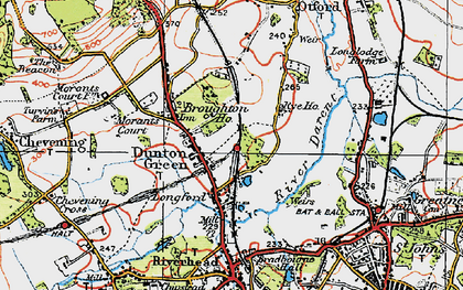 Old map of Longford in 1920