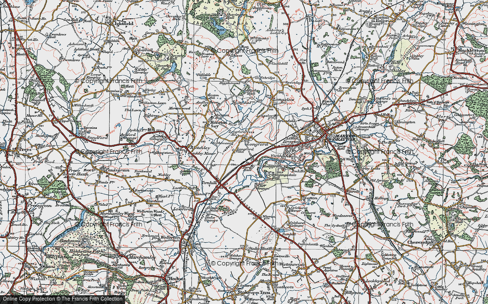 Old Map of Longford, 1921 in 1921