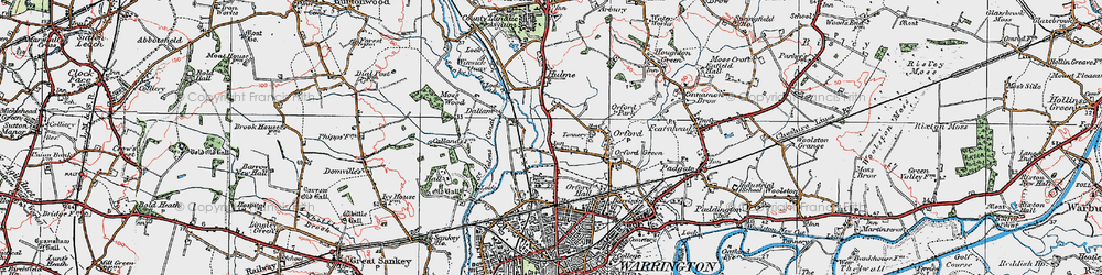 Old map of Longford in 1923