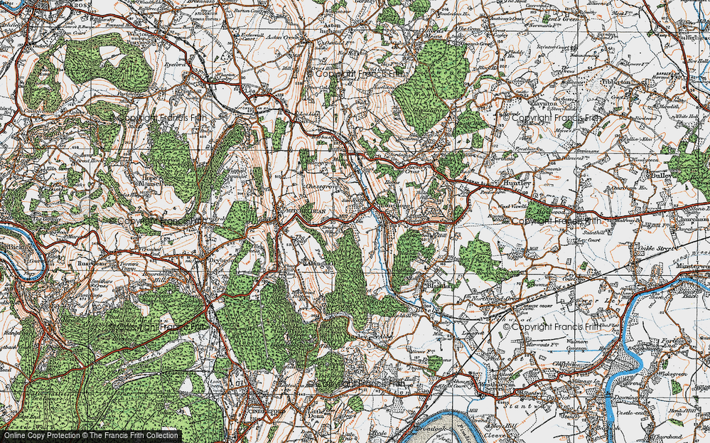 Old Map of Longhope, 1919 in 1919