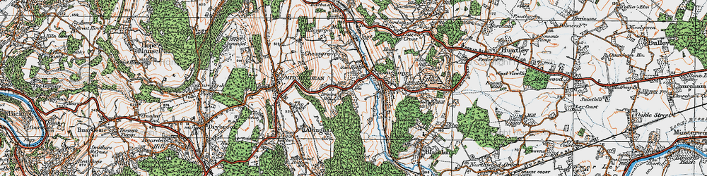 Old map of Longhope in 1919