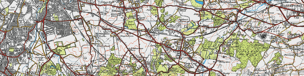Old map of Longlands in 1920