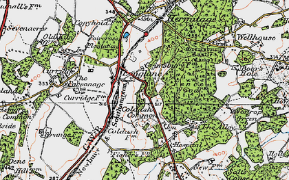 Old map of Longlane in 1919