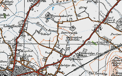 Old map of Longlevens in 1919