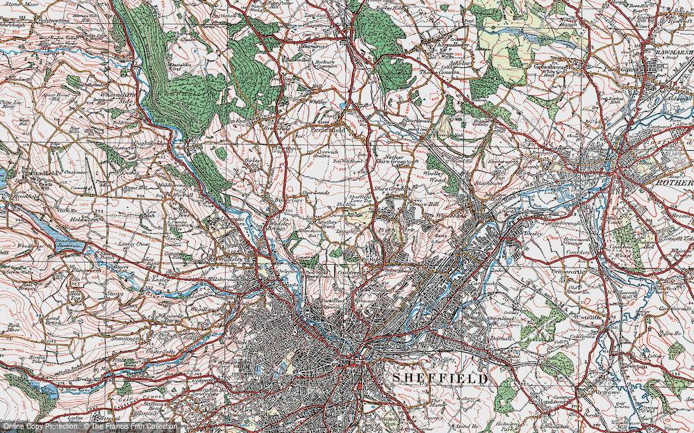 Old Map of Longley, 1923 in 1923