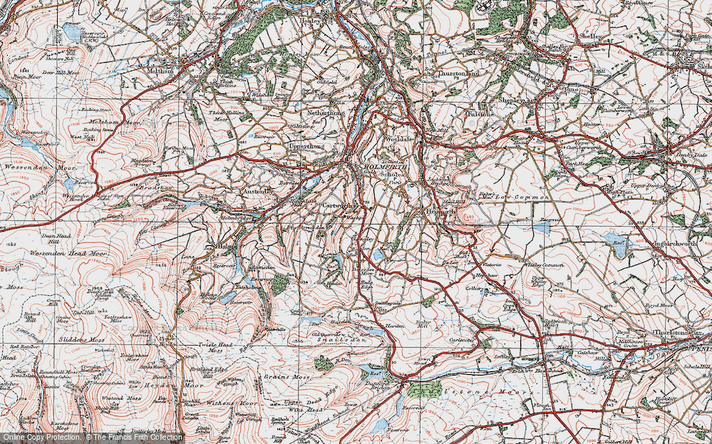 Old Map of Longley, 1924 in 1924