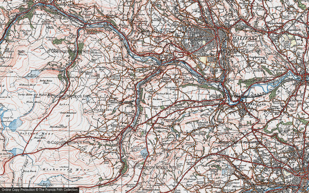 Old Map of Longley, 1925 in 1925