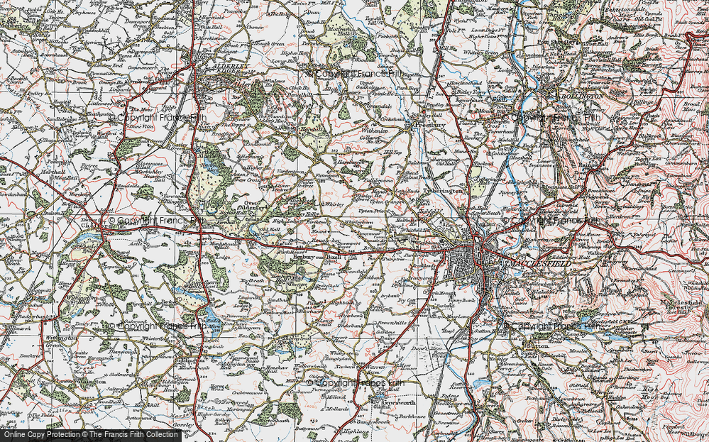 Old Map of Historic Map covering Whirleybarn in 1923