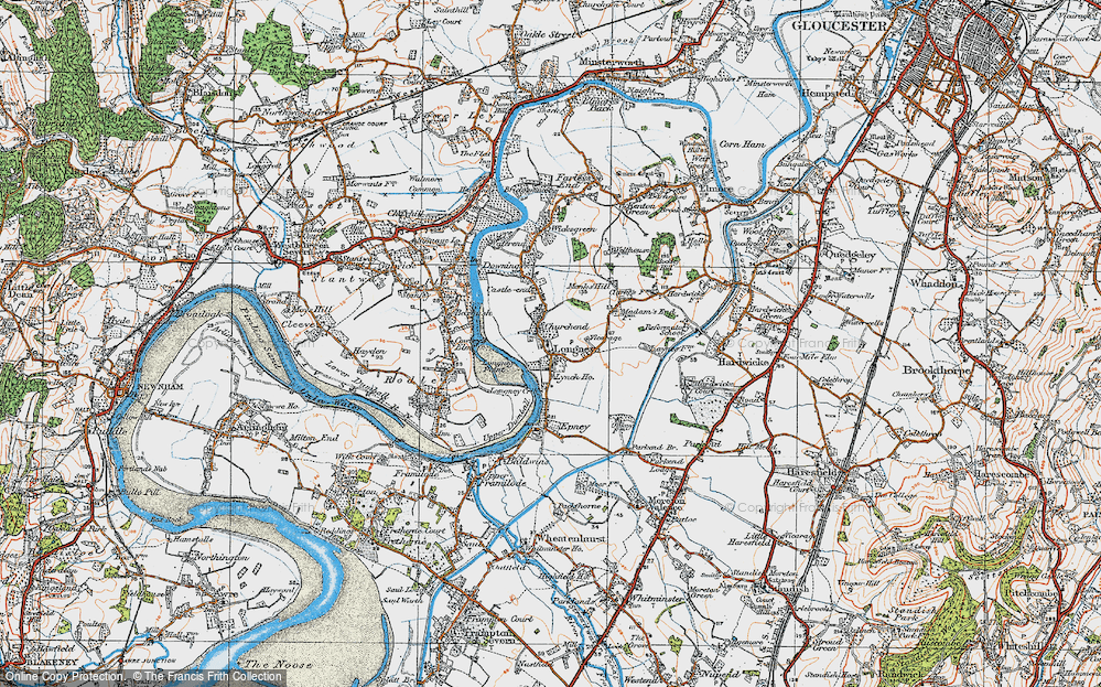 Old Map of Longney, 1919 in 1919
