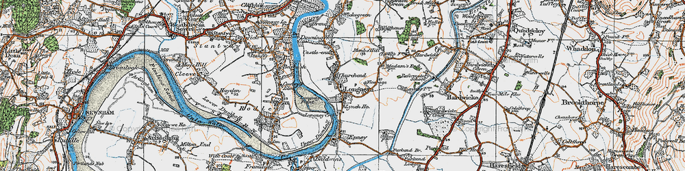 Old map of Longney in 1919