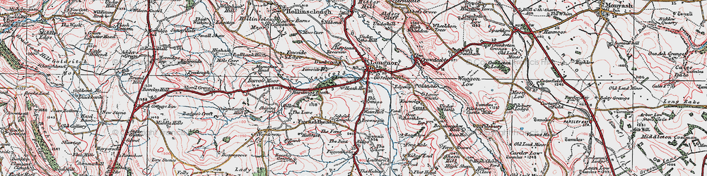 Old map of Longnor in 1923
