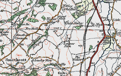 Old map of Longnor Park in 1921