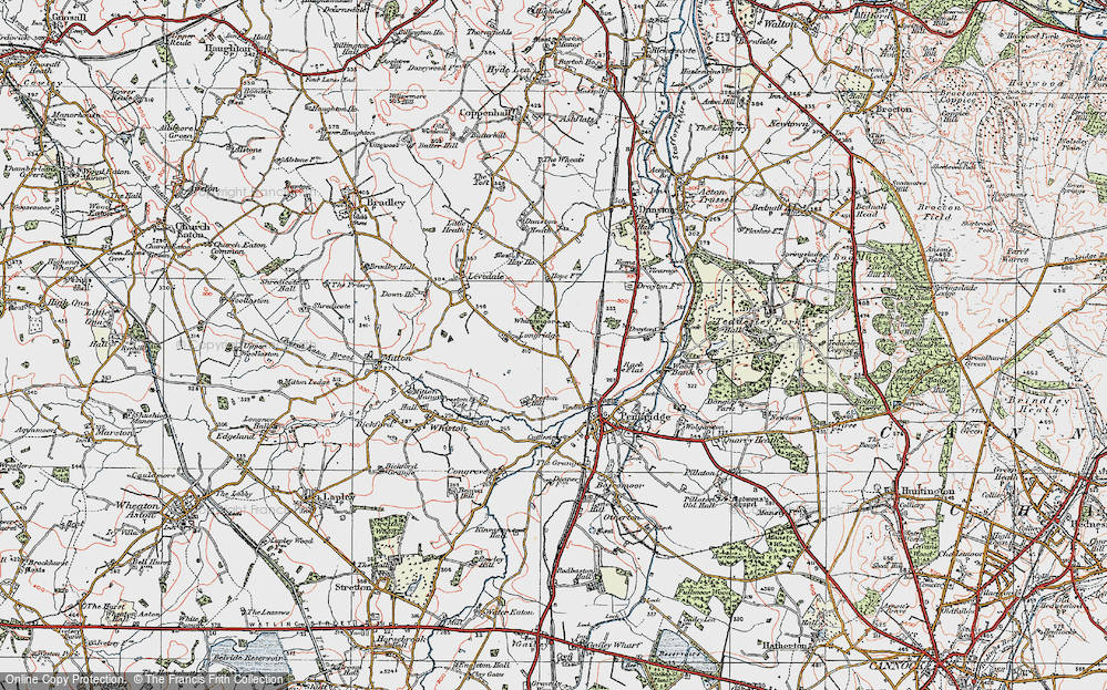 Old Map of Historic Map covering Whittamoors, The in 1921