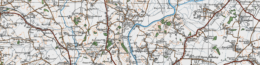 Old map of Longridge End in 1919