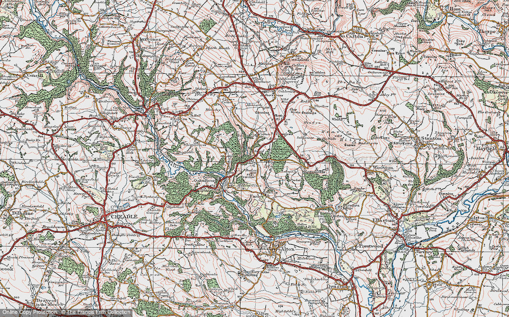 Old Map of Longshaw, 1921 in 1921