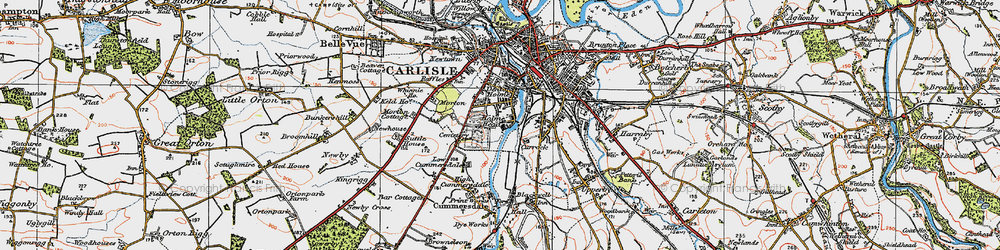 Old map of Longsowerby in 1925