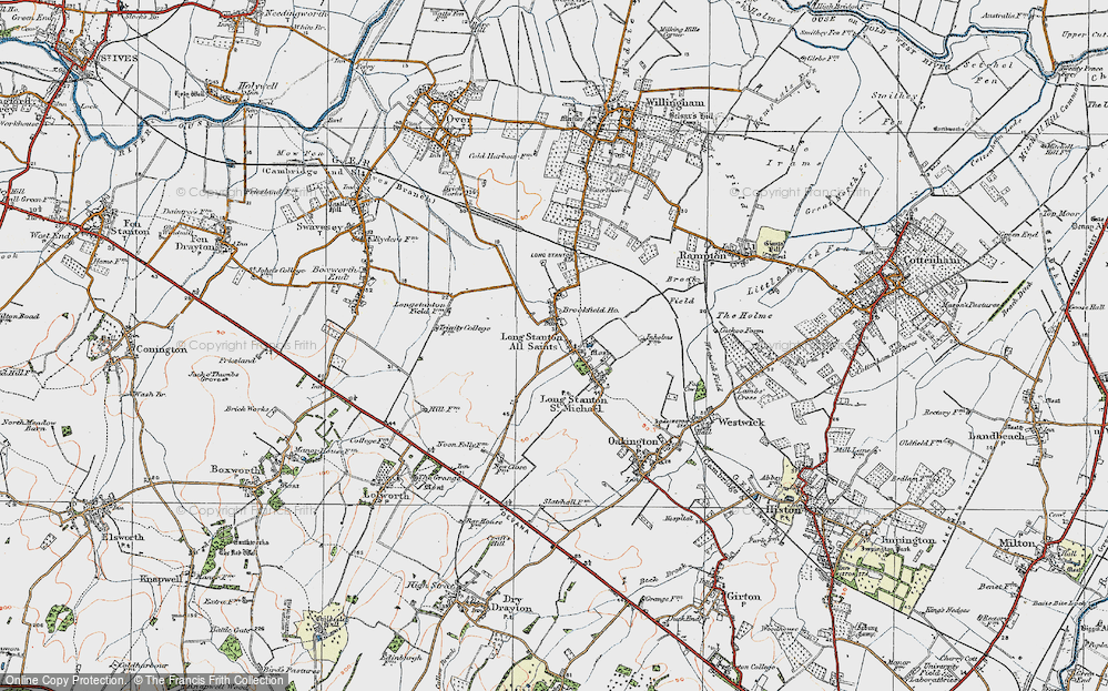 Old Map of Longstanton, 1920 in 1920