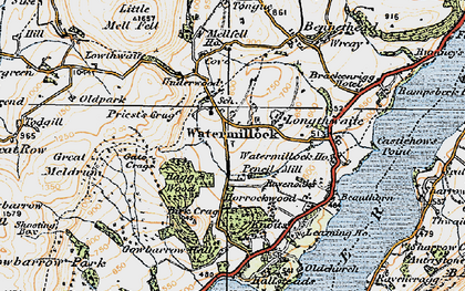 Old map of Longthwaite in 1925