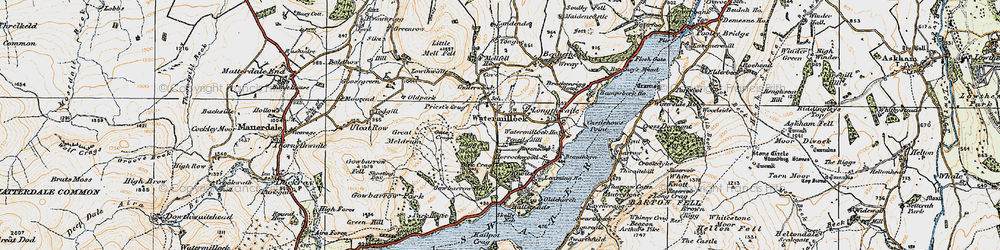 Old map of Longthwaite in 1925