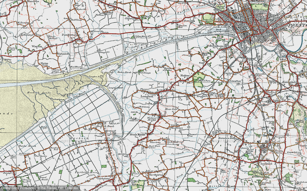 Old Map of Longton, 1924 in 1924