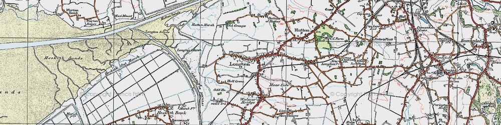 Old map of Longton in 1924