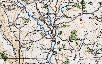 Old map of Longtown Castle in 1919