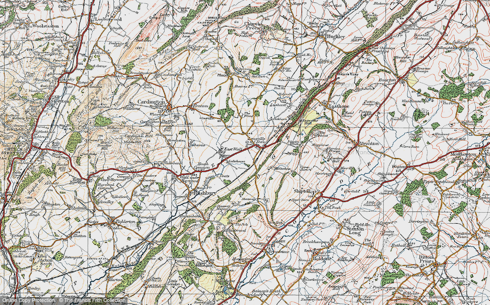 Old Map of Longville in the Dale, 1921 in 1921