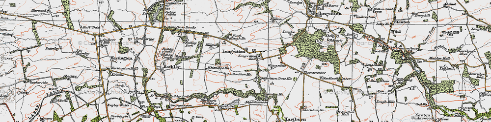 Old map of Broomfield Fell in 1925