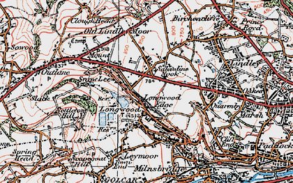 Old map of Longwood Edge in 1925