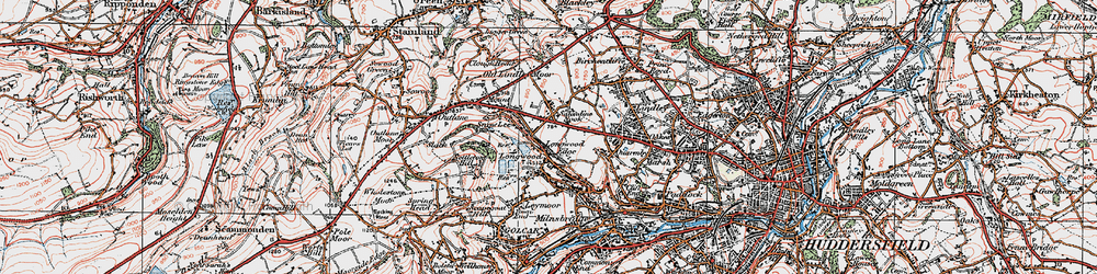 Old map of Longwood Edge in 1925