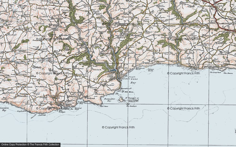 Old Map of Looe, 1919 in 1919