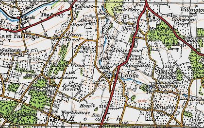Old map of Loose Hill in 1921