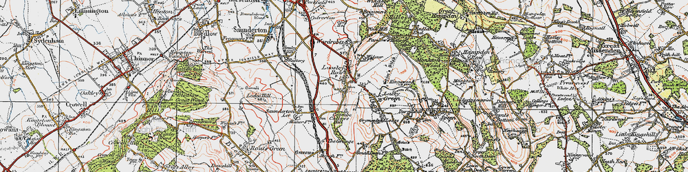 Old map of Loosley Row in 1919
