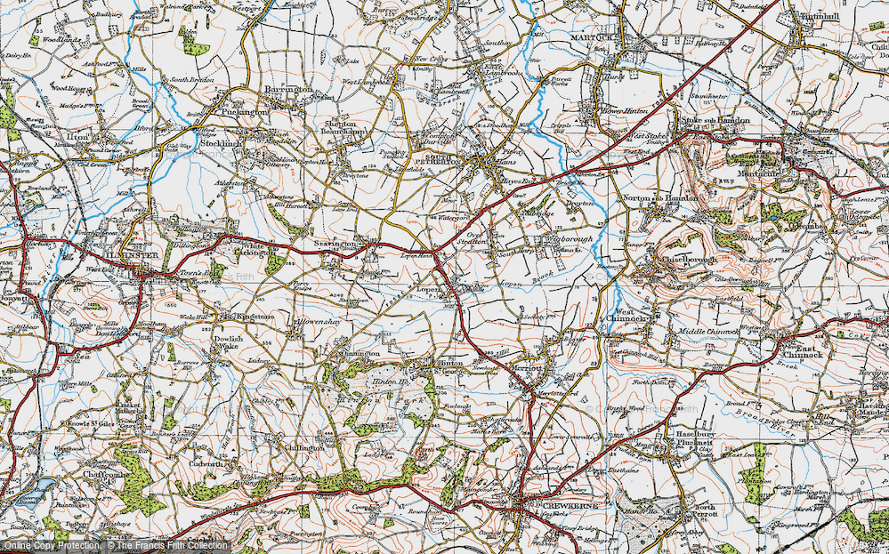 Old Map of Lopen, 1919 in 1919