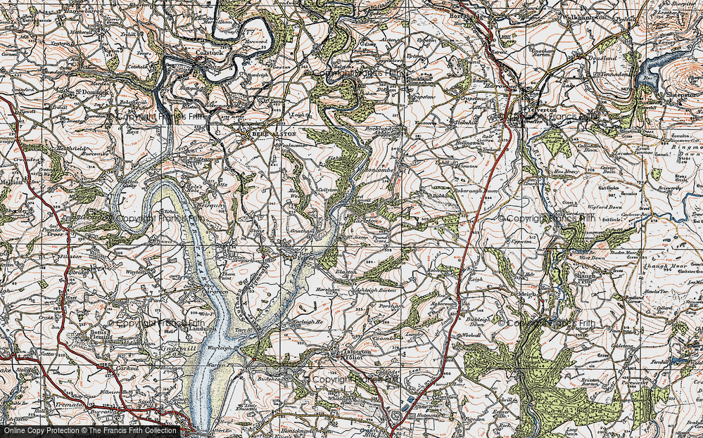 Old Map of Lopwell, 1919 in 1919