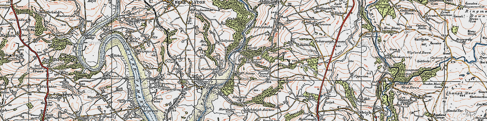 Old map of Lopwell in 1919