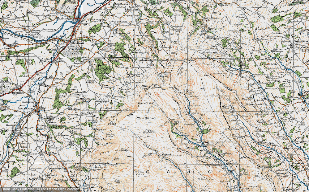 Old Map of Lord Hereford's Knob, 1919 in 1919