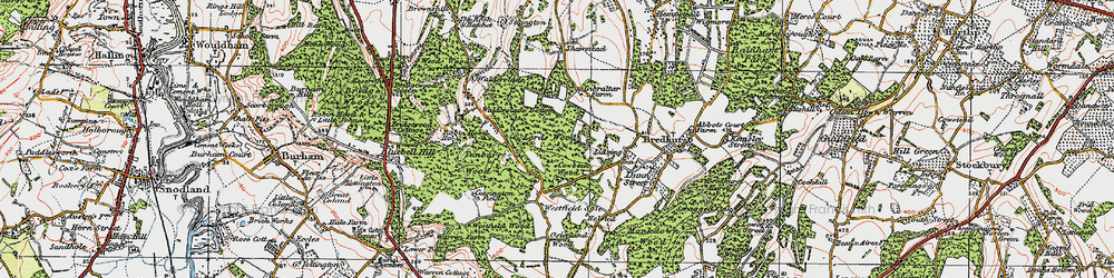 Old map of Lords Wood in 1921
