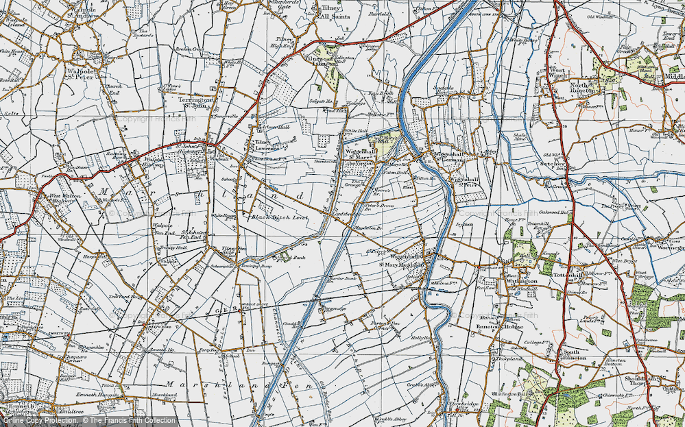 Old Map of Lordsbridge, 1922 in 1922