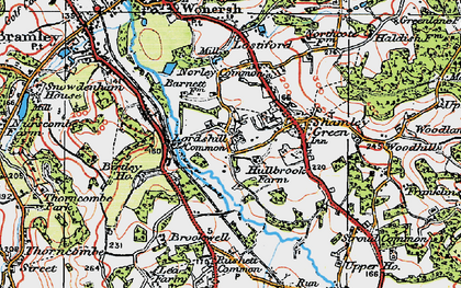 Old map of Lordshill Common in 1920