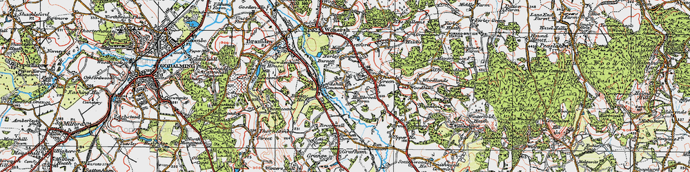 Old map of Woodhill in 1920