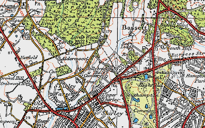 Old map of Lordswood in 1919